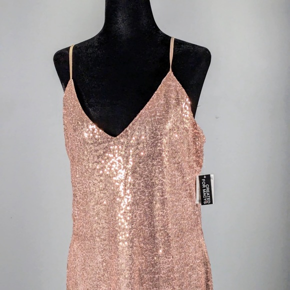 NWT •	BAR III •	V-NECK MINI SLIP DRESS - L - Picture 6 of 6